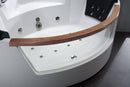 EAGO USA EAGO AM197ETL 5 ft Clear Rounded Corner Acrylic Whirlpool Bathtub for Two
