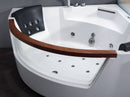 EAGO USA EAGO AM197ETL 5 ft Clear Rounded Corner Acrylic Whirlpool Bathtub for Two