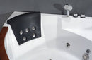 EAGO USA EAGO AM197ETL 5 ft Clear Rounded Corner Acrylic Whirlpool Bathtub for Two