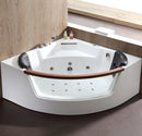 EAGO USA EAGO AM197ETL 5 ft Clear Rounded Corner Acrylic Whirlpool Bathtub for Two