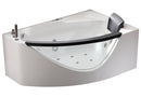 EAGO USA EAGO AM198ETL-L 5 ft Clear Rounded Left Corner Acrylic Whirlpool Bathtub