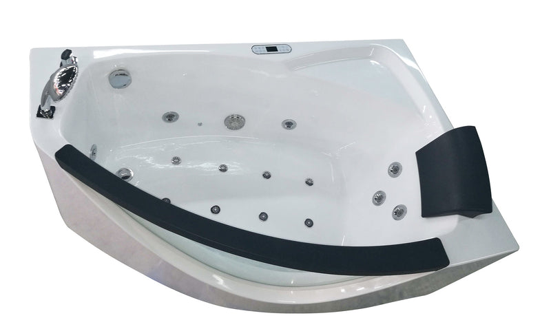 EAGO USA EAGO AM198ETL-L 5 ft Clear Rounded Left Corner Acrylic Whirlpool Bathtub