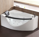 EAGO USA EAGO AM198ETL-R 5 ft Clear Rounded Right Corner Acrylic Whirlpool Bathtub