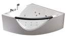 EAGO USA EAGO AM199ETL 5ft Clear Rounded Corner Acrylic Whirlpool Bathtub for Two