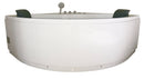 EAGO USA EAGO AM200 5' Rounded Modern Double Seat Corner Whirlpool Bath Tub with Fixtures