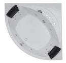 EAGO USA EAGO AM200 5' Rounded Modern Double Seat Corner Whirlpool Bath Tub with Fixtures