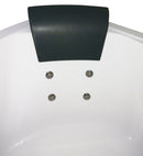 EAGO USA EAGO AM200 5' Rounded Modern Double Seat Corner Whirlpool Bath Tub with Fixtures