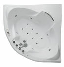 EAGO USA EAGO AM208ETL 5 ft Corner Acrylic White Waterfall Whirlpool Bathtub for Two