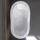 Cambridge Plumbing 61" Extra wide Acrylic Slipper tub with no faucet holes and Brushed Nickel claw feet