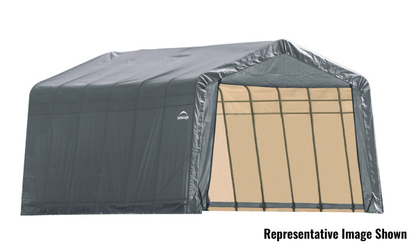 Shelter Logic ShelterCoat 13 x 28 ft. Garage Peak Gray STD