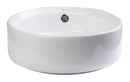 EAGO USA EAGO BA129 16'' Above Mount White Round Porcelain Bathroom Sink w/ Overflow