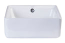 EAGO USA EAGO BA130 15'' White Modern Square Porcelain Bathroom Sink with Overflow