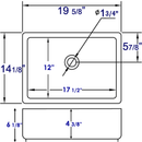 EAGO USA EAGO BA131 20" White Rectangular Porcelain Bathroom Sink with Overflow