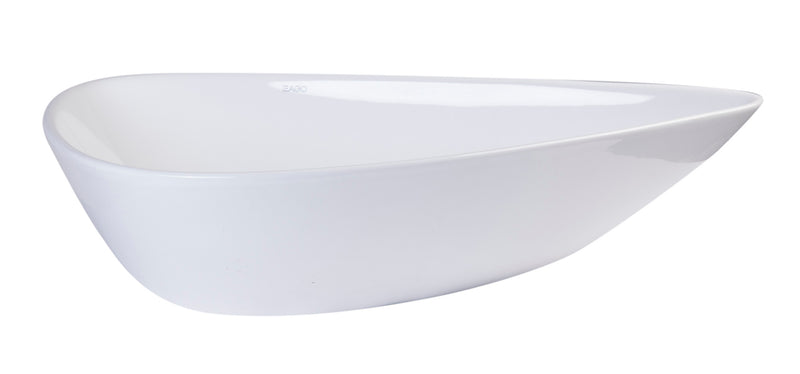 EAGO USA EAGO BA138 White Tear Drop Ceramic Above Mount Bath Sink