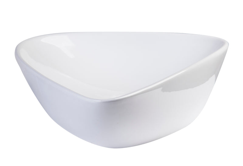 EAGO USA EAGO BA138 White Tear Drop Ceramic Above Mount Bath Sink