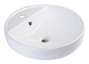 EAGO USA EAGO BA141 White Above Mount Porcelain Bathroom Sink Basin with Single Hole