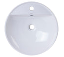 EAGO USA EAGO BA141 White Above Mount Porcelain Bathroom Sink Basin with Single Hole