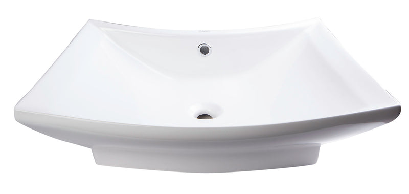 EAGO USA EAGO BA142 28" White Rectangular Porcelain Bathroom Sink with Overflow