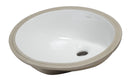 EAGO USA EAGO BC224 White Ceramic 18"x15" Undermount Oval Bathroom Sink