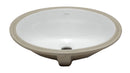 EAGO USA EAGO BC224 White Ceramic 18"x15" Undermount Oval Bathroom Sink