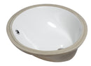 EAGO USA EAGO BC224 White Ceramic 18"x15" Undermount Oval Bathroom Sink