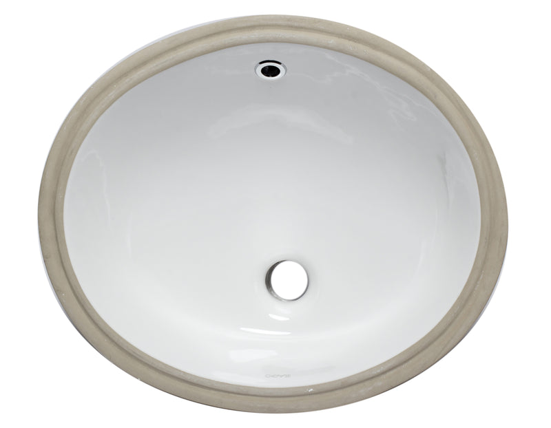 EAGO USA EAGO BC224 White Ceramic 18"x15" Undermount Oval Bathroom Sink