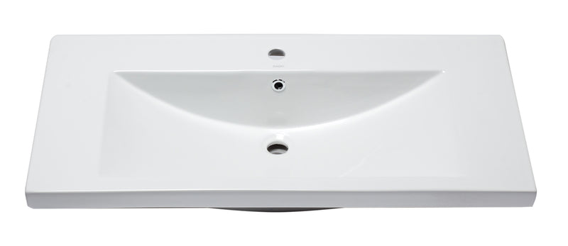 EAGO USA EAGO BH002 White Ceramic 40"x19" Rectangular Drop In Sink