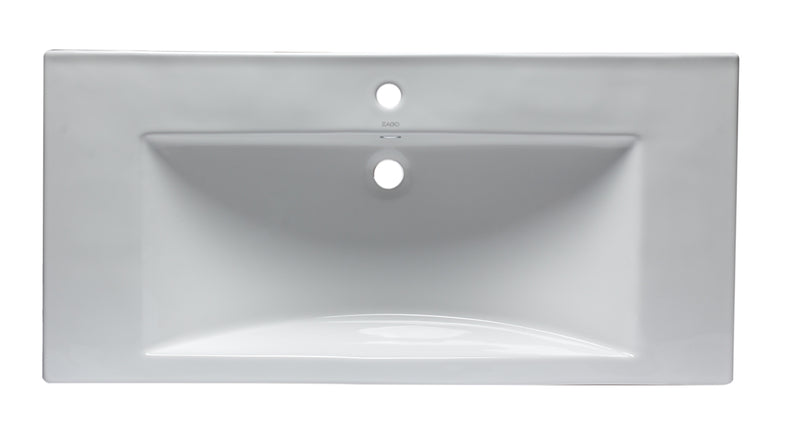 EAGO USA EAGO BH002 White Ceramic 40"x19" Rectangular Drop In Sink