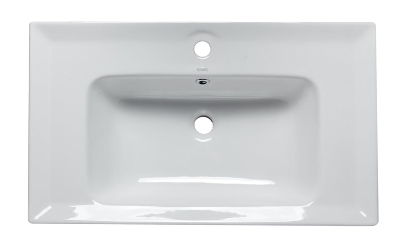 EAGO USA EAGO BH003 White Ceramic 32"x19" Rectangular Drop In Sink