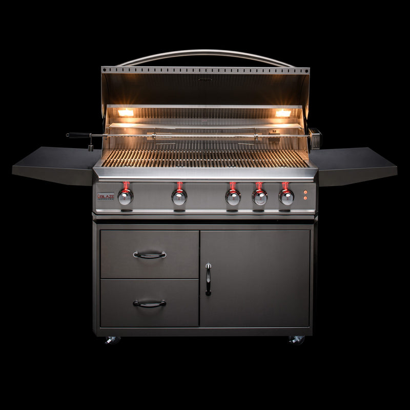 Blaze Professional 44-Inch 4 Burner Built-In Gas Grill With Rear Infrared Burner