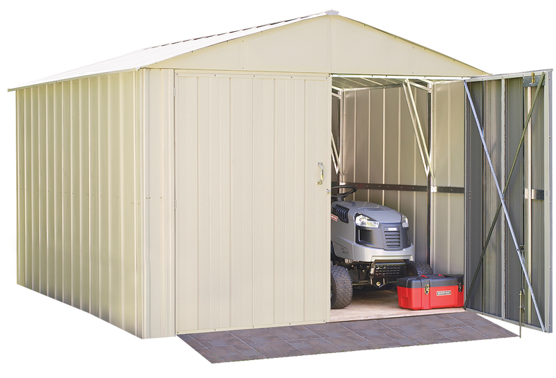 Shelter Logic Commander 10 x 10 ft. Steel Storage Building Eggshell