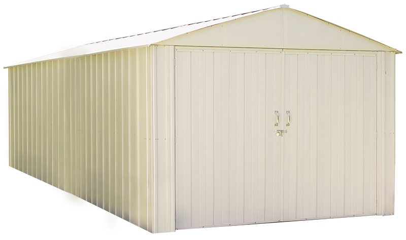 Shelter Logic Commander™ Series Storage Building, 10 ft. x 20 ft. x 8 ft.Hot Dipped Galvanized Steel Eggshell