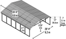 Shelter Logic Arrow Carport 20 x 29 - Eggshell