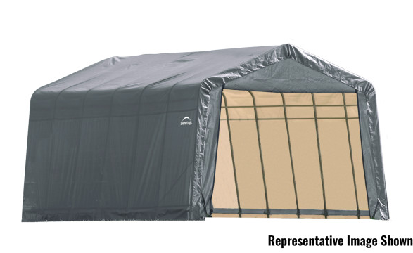 Shelter Logic ShelterCoat 13 x 28 ft. Garage Peak Gray STD