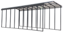 Shelter Logic Arrow Carport, 14x42x14, Charcoal