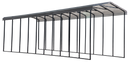 Shelter Logic Arrow Carport, 14x47x14, Charcoal