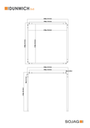 Shelter Logic Sojag Dunwich Pergola 8 x 8 ft - Grey