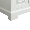 Eviva Monroe 42" White Transitional Bathroom Vanity w/ White Carrara Top