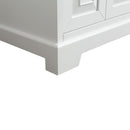 Eviva Monroe 60" White Transitional Double Sink Bathroom Vanity w/ White Carrara Top