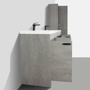 Eviva Lugano 84" Cement Gray Modern Double Sink Bathroom Vanity w/ White Integrated Top