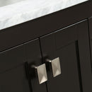 Eviva Hampton 36" Espresso Transitional Bathroom Vanity w/ White Carrara Top