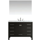 Eviva Aberdeen 48" Espresso Transitional Bathroom Vanity w/ White Carrara Top