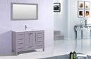 Eviva Aberdeen 48" Gray Transitional Bathroom Vanity w/ White Carrara Top