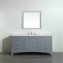 Eviva New York 42" Gray Bathroom Vanity w/ White Carrara Top
