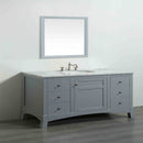 Eviva New York 48" Gray Bathroom Vanity w/ White Carrara Top