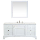Eviva New York 48" White Bathroom Vanity w/ White Carrara Top