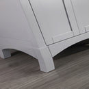 Eviva New York 60" Gray Double Sink Bathroom Vanity w/ White Carrara Top