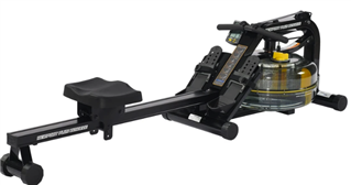 First Degree Fitness Newport AR Plus Reserve Fluid Rower Horizontal Series Black Edition