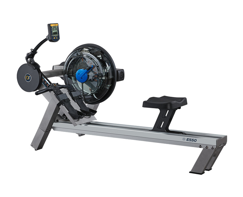 First Degree Fitness E550 Indoor Fluid Rower  Machine, Silver
