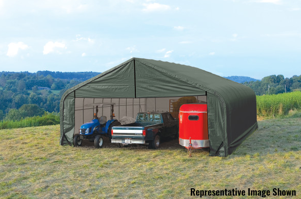Shelter Logic ShelterCoat 28 x 24 ft. Garage Peak Green STD